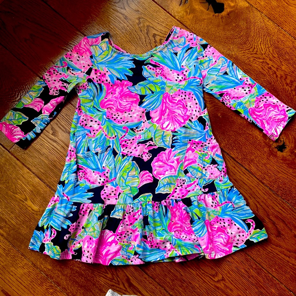 Lilly Pulitzer Jena Dress Onyx Jaguar Jungle Print